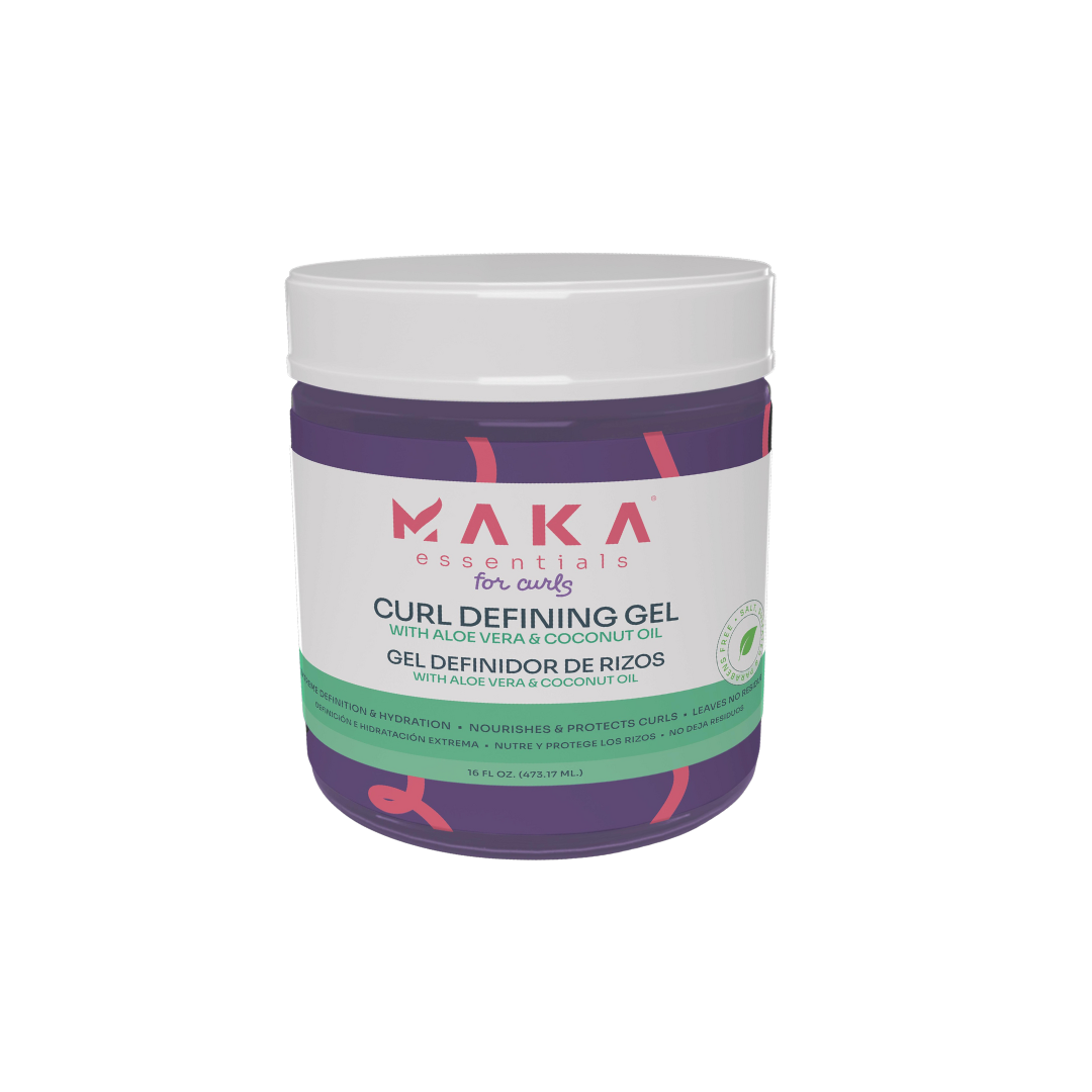 Gel Definidor de Rizos, 16 Oz.- MAKA ESSENTIALS for Curls