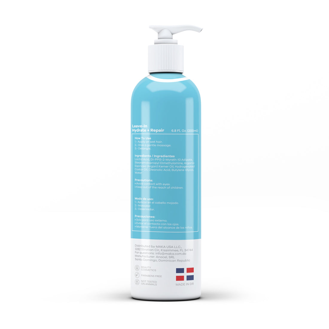 Leave-In con Protector Térmico - Hidratante, 6.8 Oz.